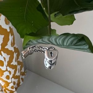 Authentic Pandora gold/silver 🔑 to my ❤️ charm